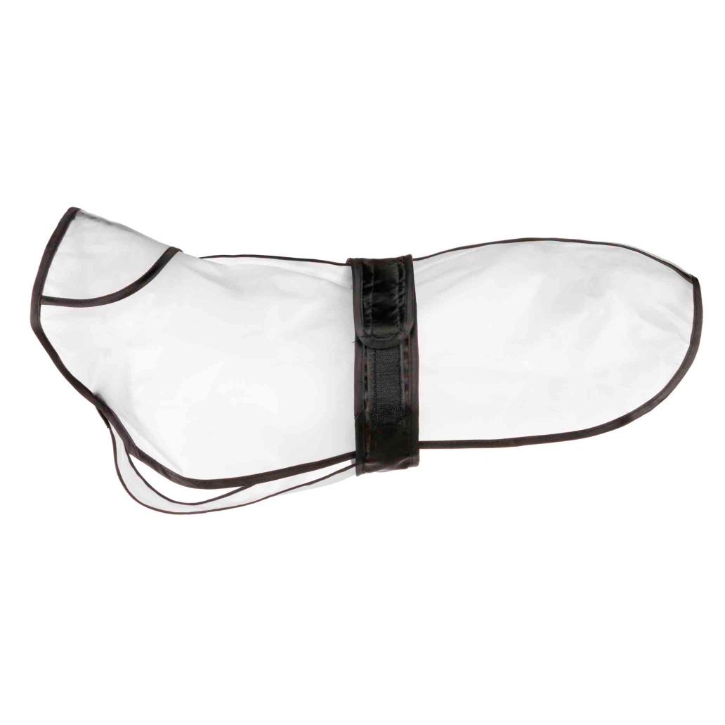 Capa protectora branca e preta para cão