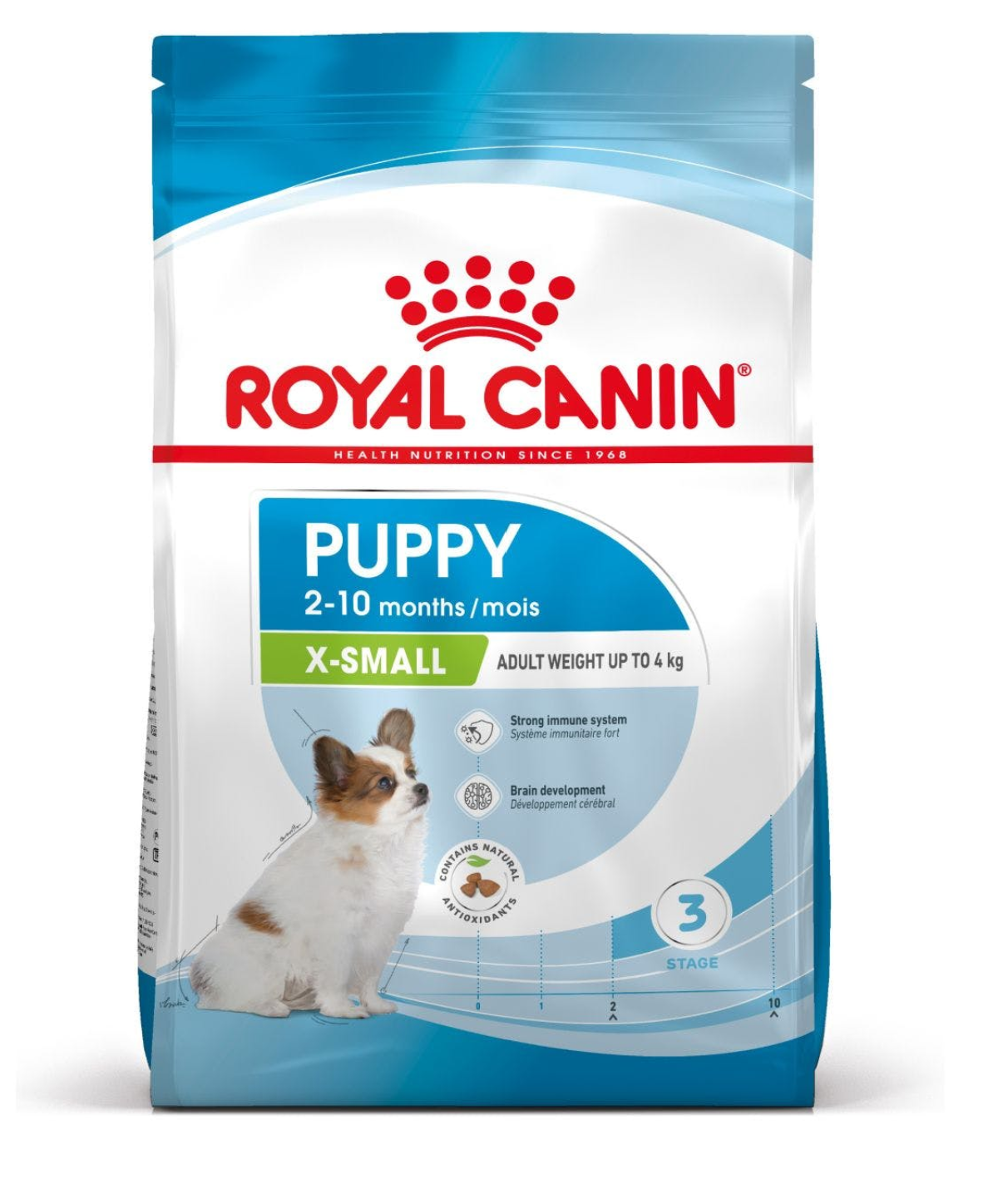 Embalagem de ração Royal Canin Puppy X-Small para cachorros pequenos