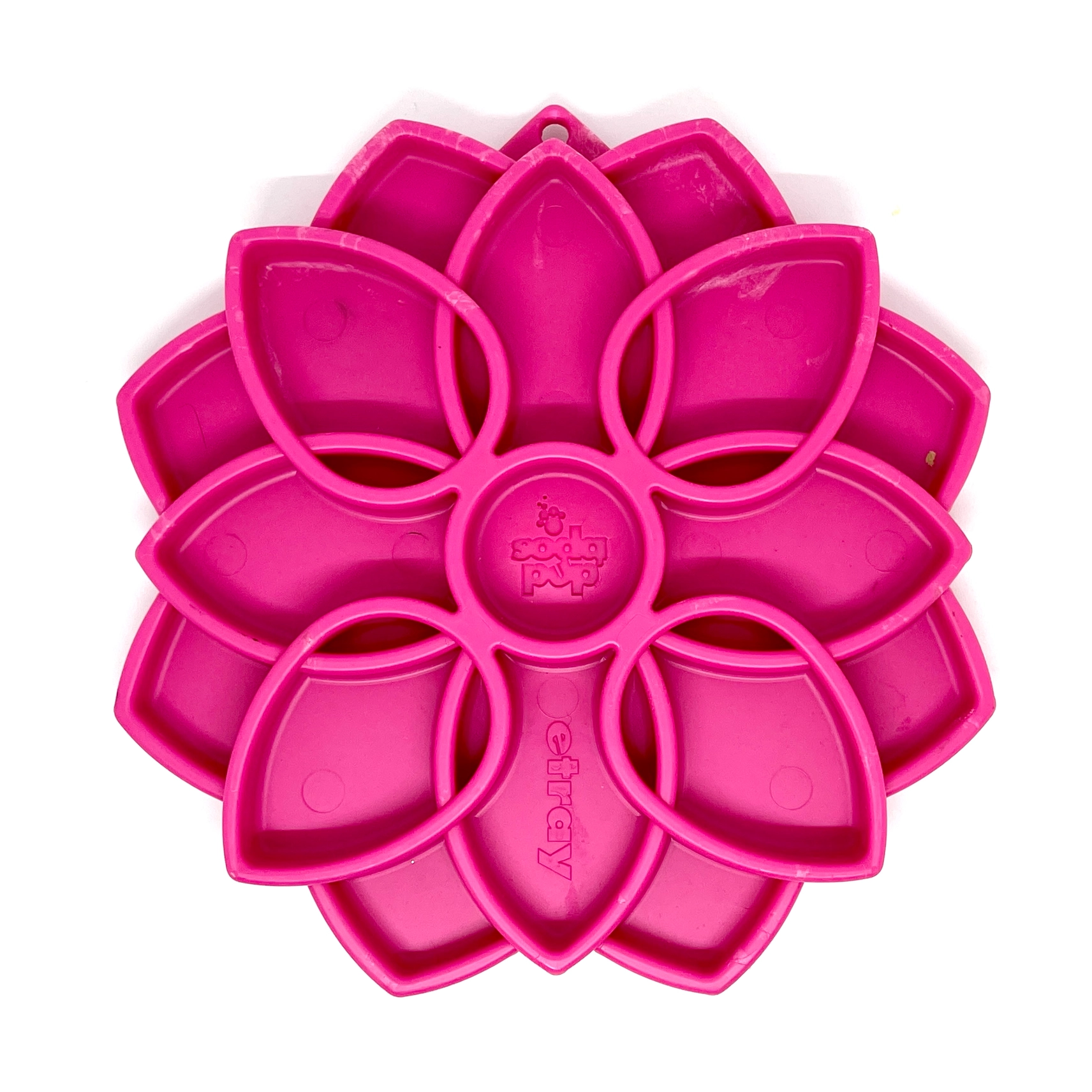 Forma rosa de silicone em forma de flor com divisões em pétalas