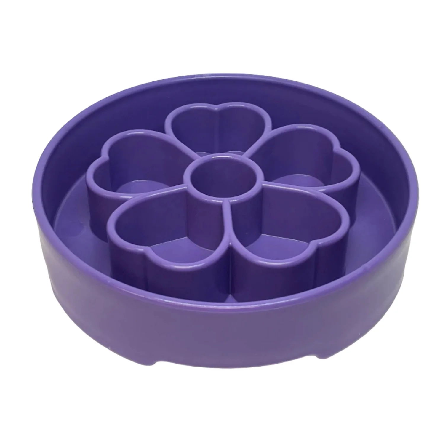 Forma de silicone roxa com design de corações