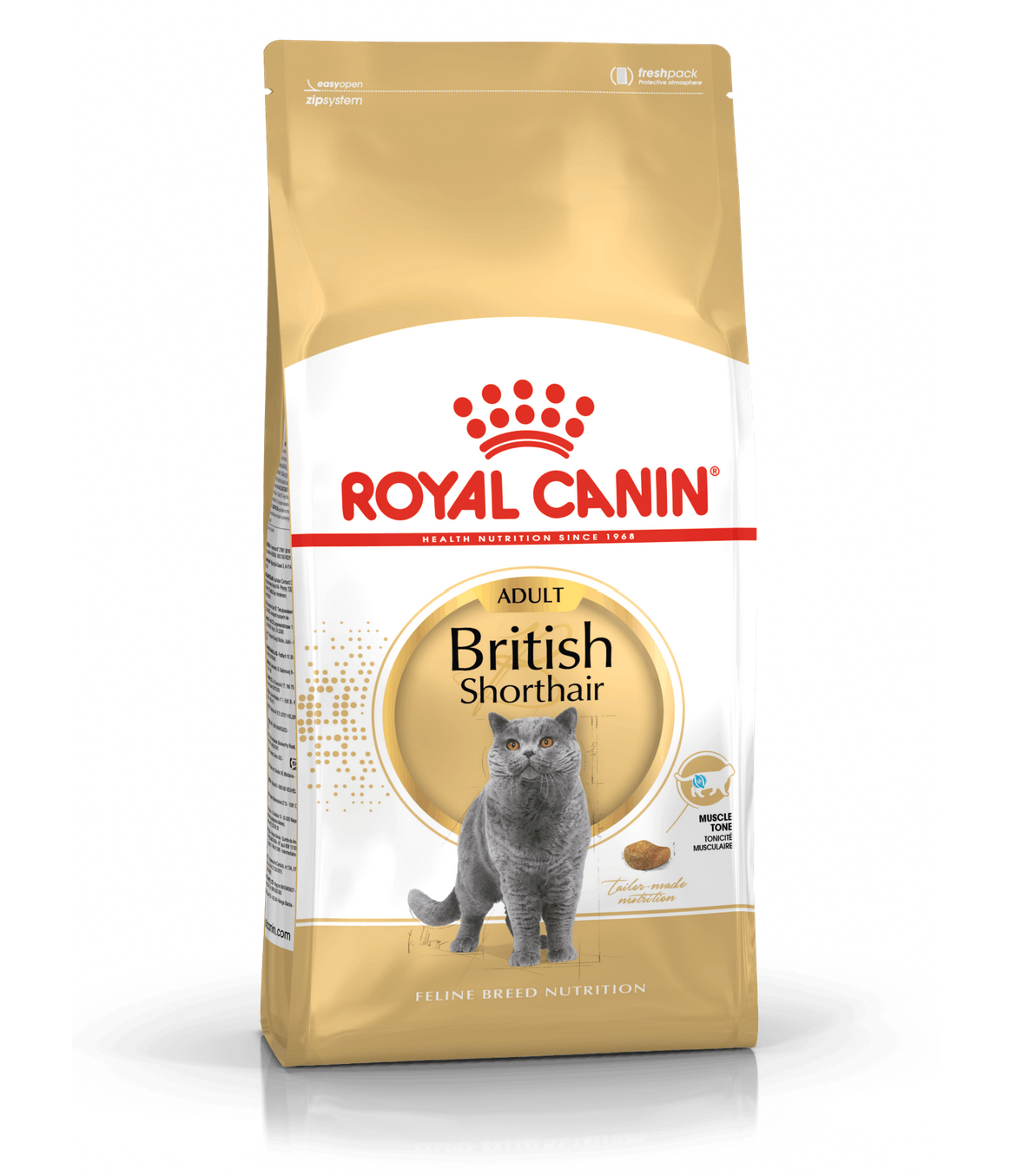 Embalagem de ração Royal Canin para gato British Shorthair adulto