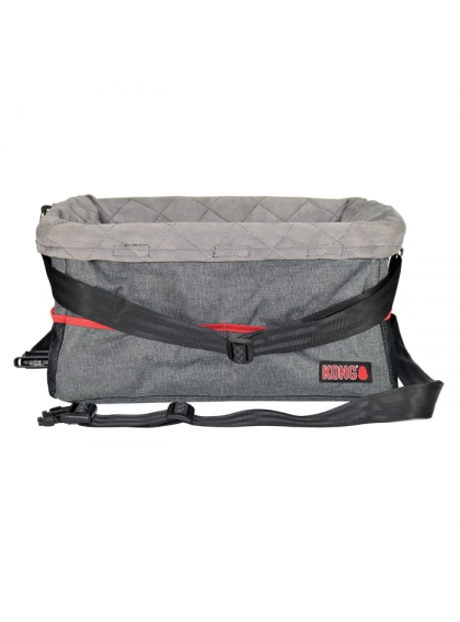 Carrinho para animais de estimação KING cinzento com alça preta