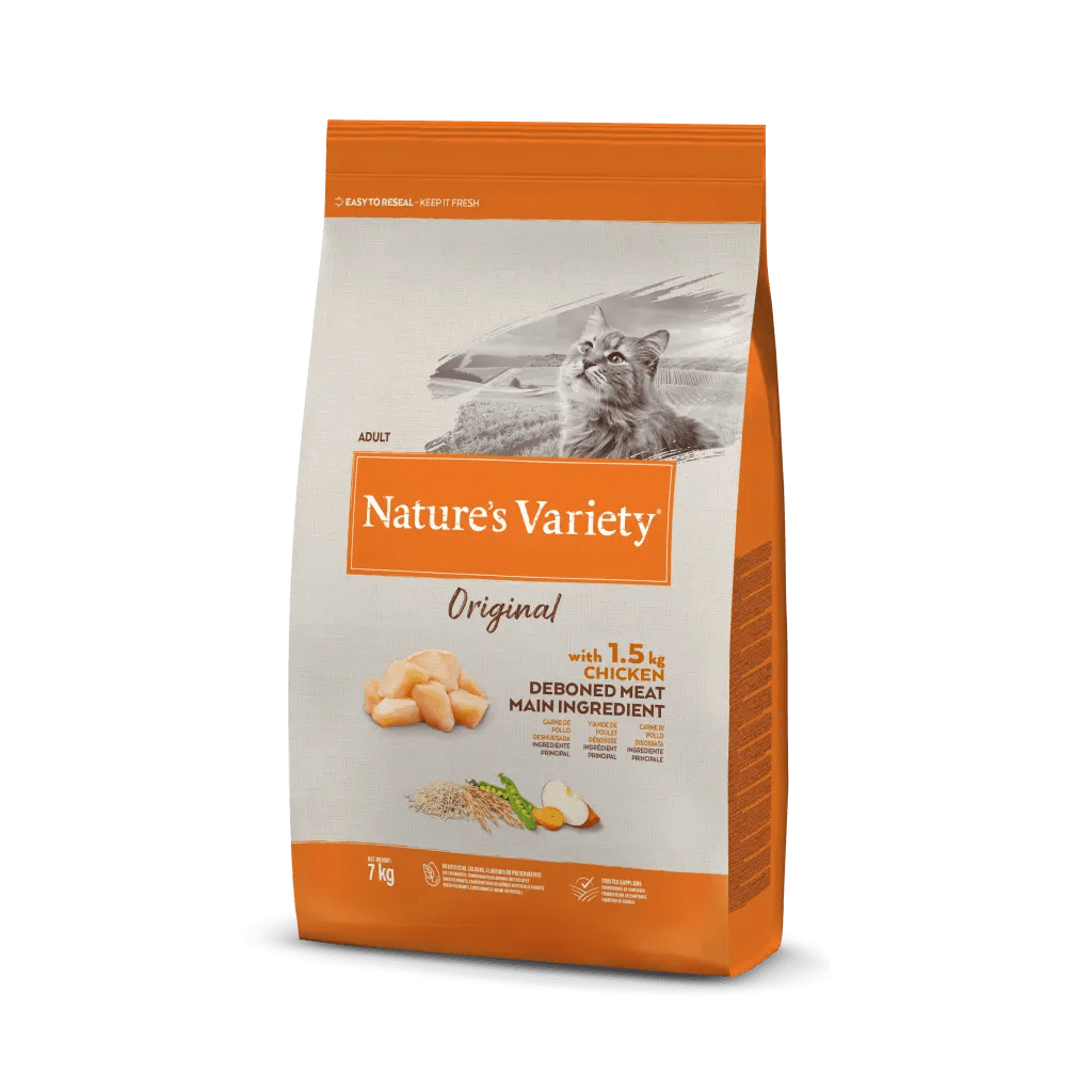 Embalagem de ração Nature's Variety Original para gatos com carne de frango desossada