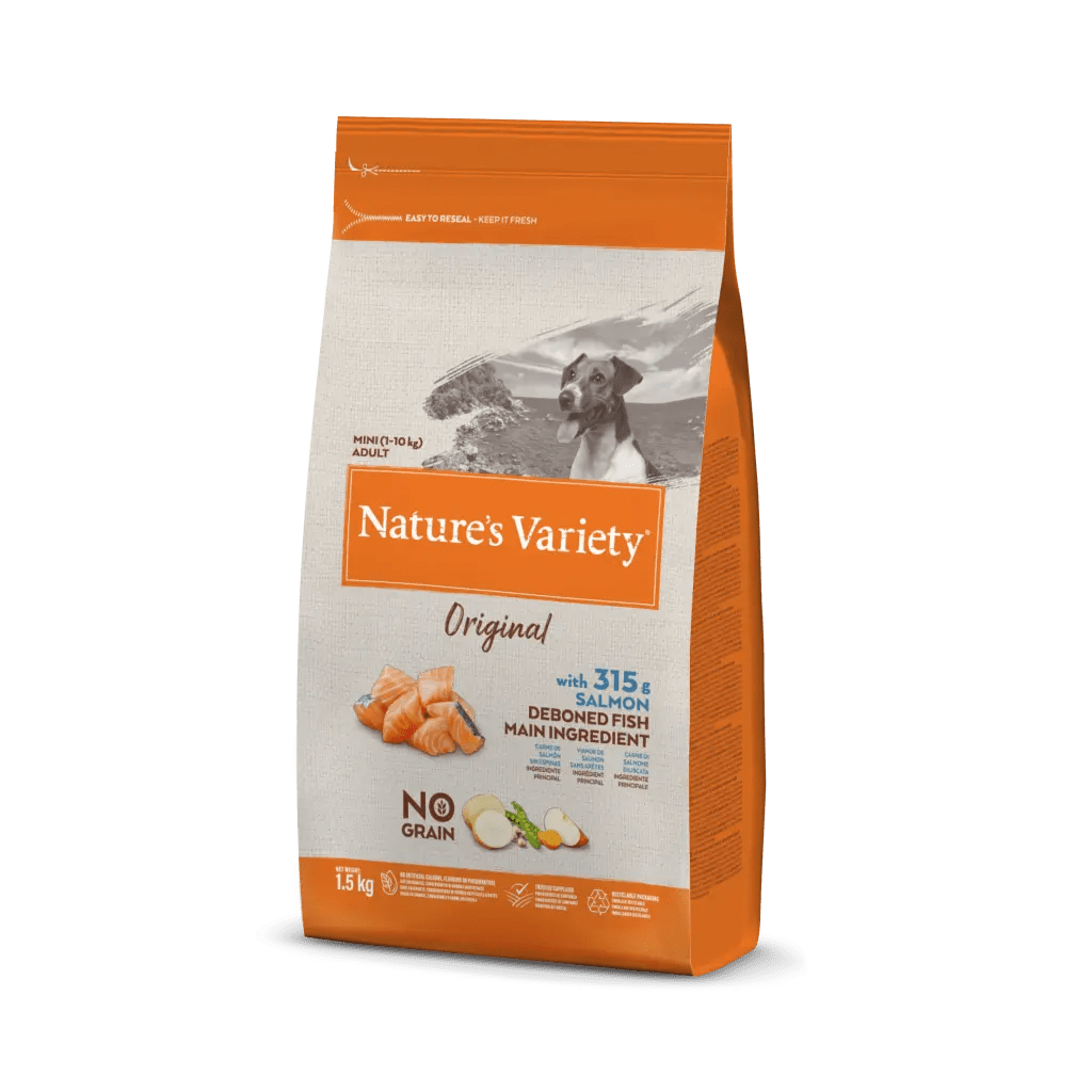 Pacote de ração para cães Nature's Variety Original 1,5 kg