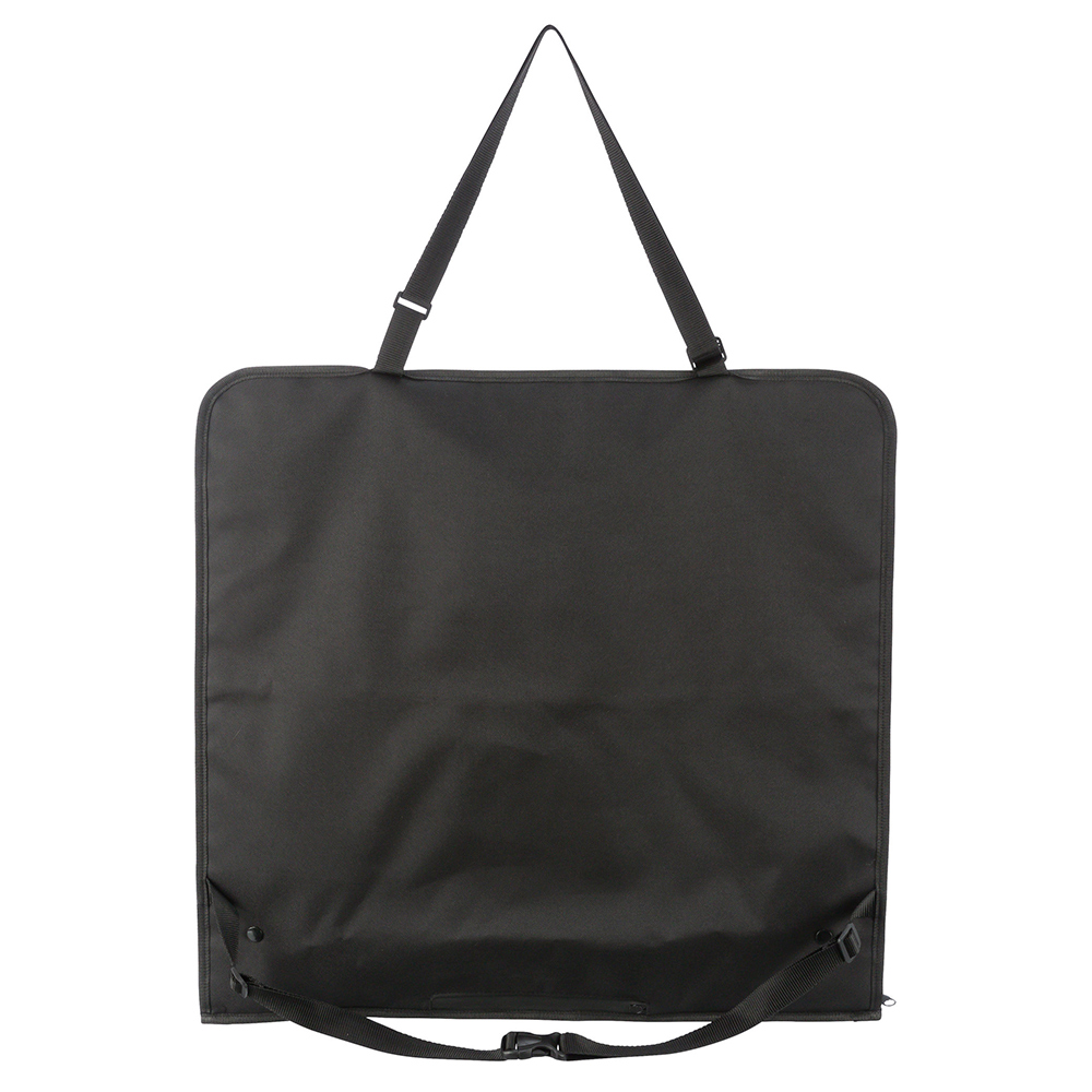 Bolsa preta quadrada com alças ajustáveis