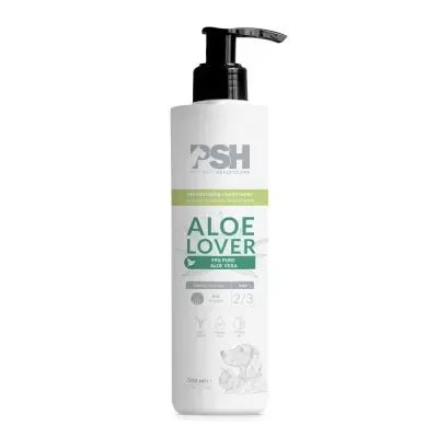 Frasco de condicionador hidratante ALOE LOVER para pets, branco com tampa preta