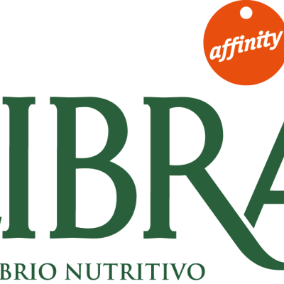 Logótipo da marca LIBRA com texto e etiqueta laranja affinity