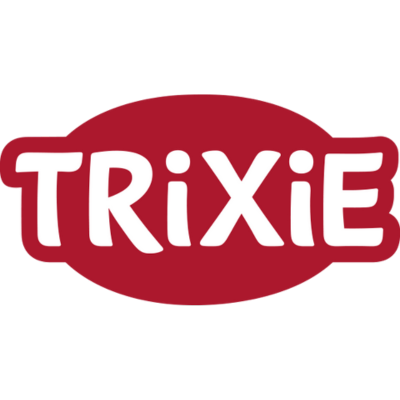Logótipo vermelho e branco com a palavra TRIXIE
