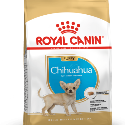 Pacote de ração Royal Canin para cachorros Chihuahua