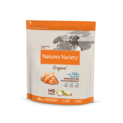 Pacote de ração para cães Nature's Variety Original com salmão