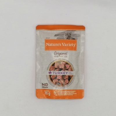 Pacote de comida para cães Nature's Variety Original sabor peru 70g