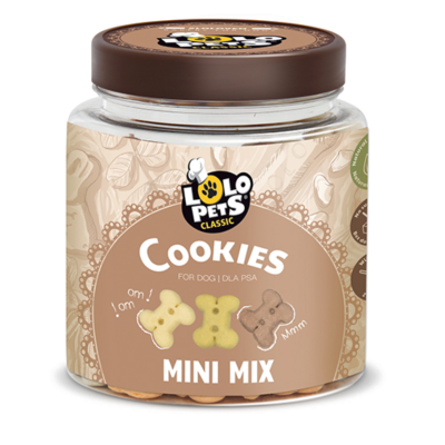 Frasco de biscoitos para cães Lolo Pets Classic Mini Mix