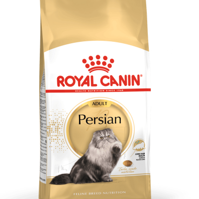 Saco de ração Royal Canin Persian Adult para gatos com imagem de gato persa
