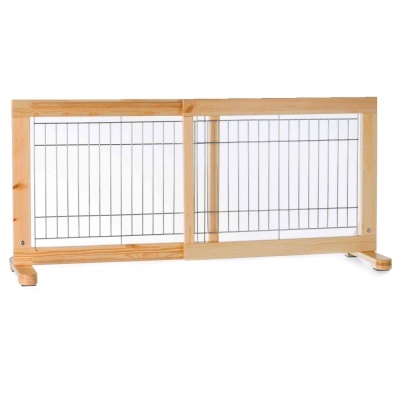 Porta para animais de madeira e metal