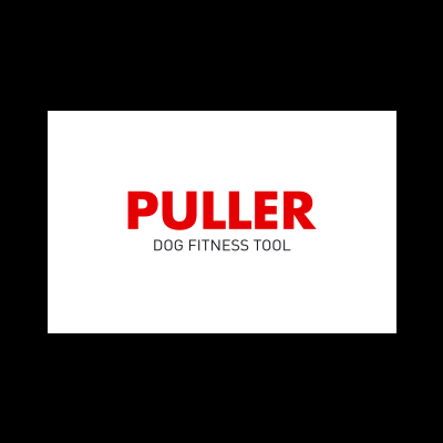 Texto PULLER DOG FITNESS TOOL em fundo branco