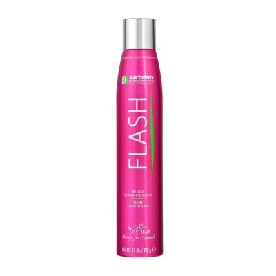 Frasco metálico rosa de condicionador Artero Cosmetics com tampa prateada