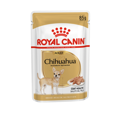 Pacote de ração Royal Canin Adult Chihuahua para cães, 85g