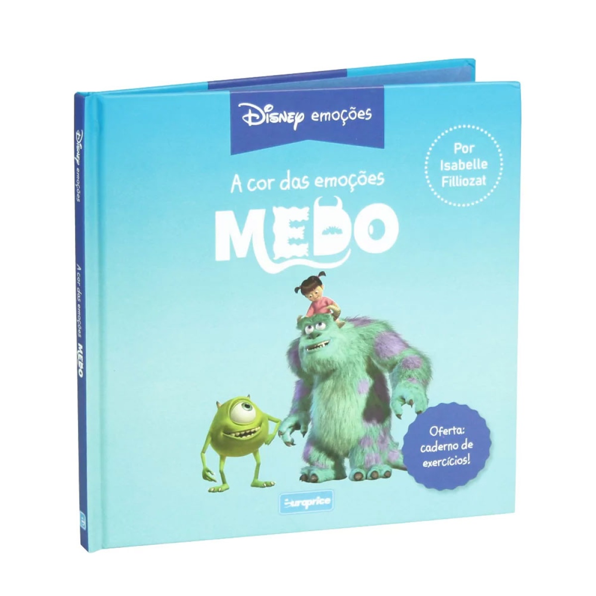 Livro infantil Disney emoções Medo com personagens e oferta de caderno