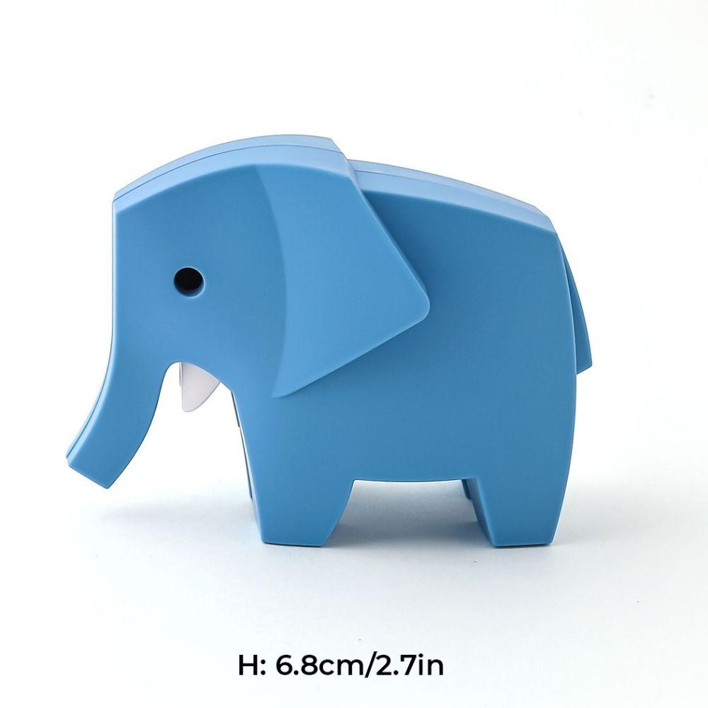 Elefante decorativo azul claro em plástico com 6.8 cm de altura