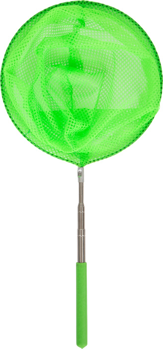Rede verde circular com cabo metálico telescópico e punho verde