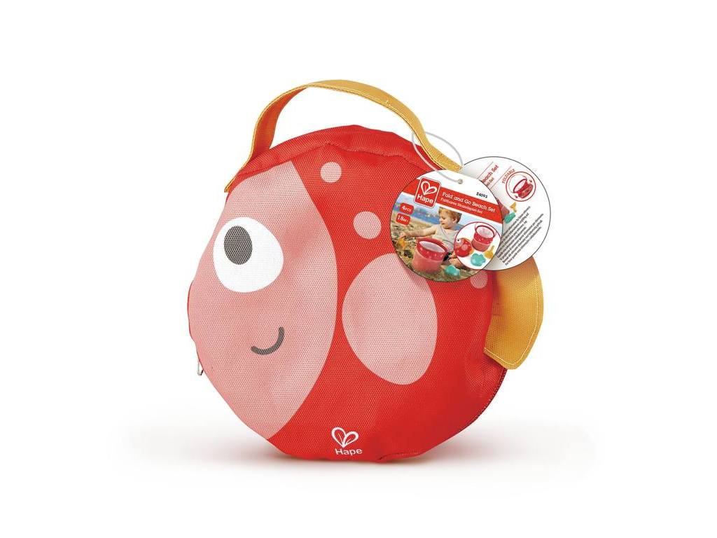 Brinquedo infantil redondo com estampa de peixe vermelho e rosa