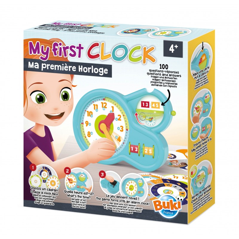 Emb. de brinquedo educativo My first CLOCK com relógio colorido para crianças 4+