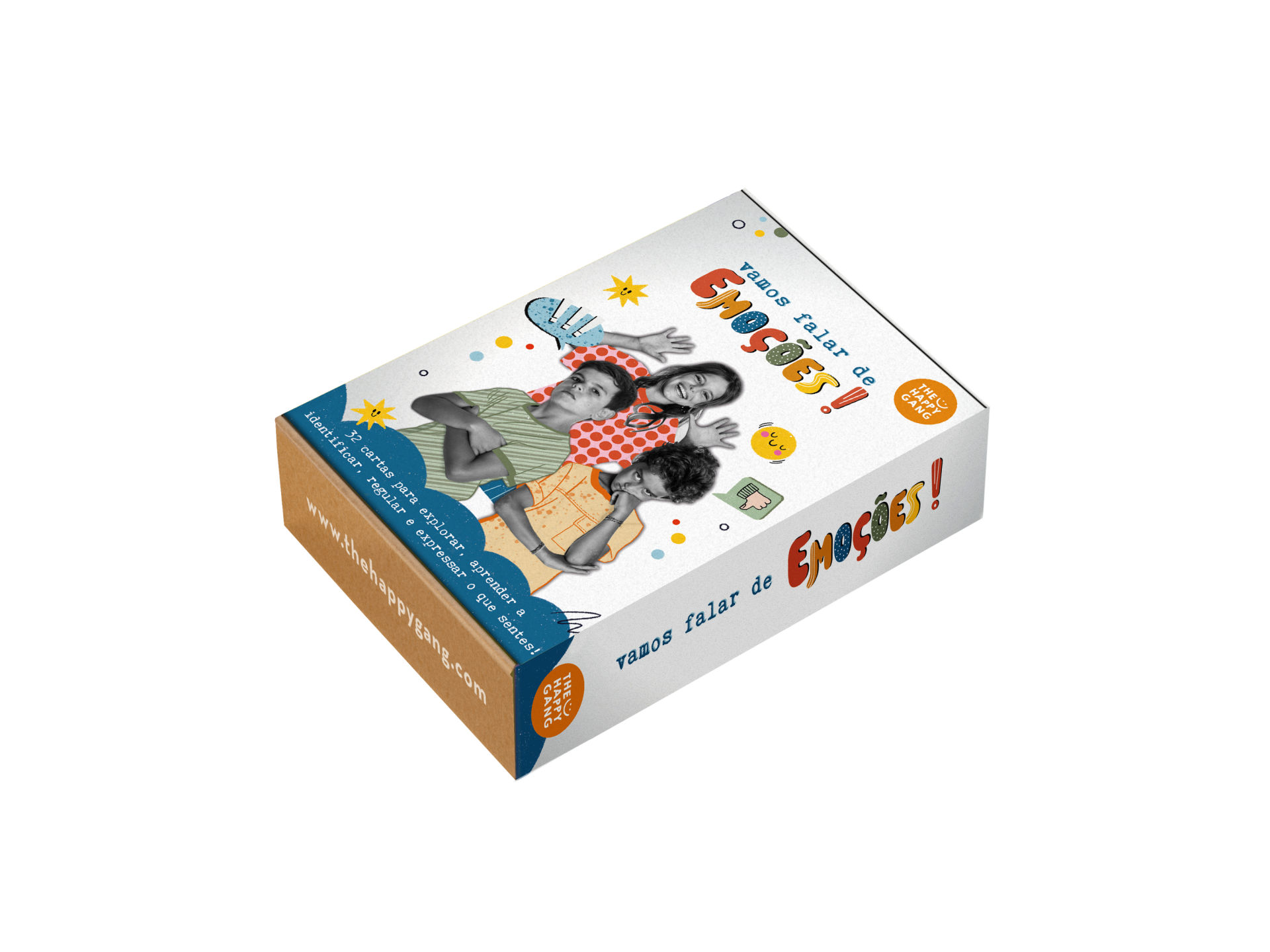 Caixa colorida de jogo de cartas 