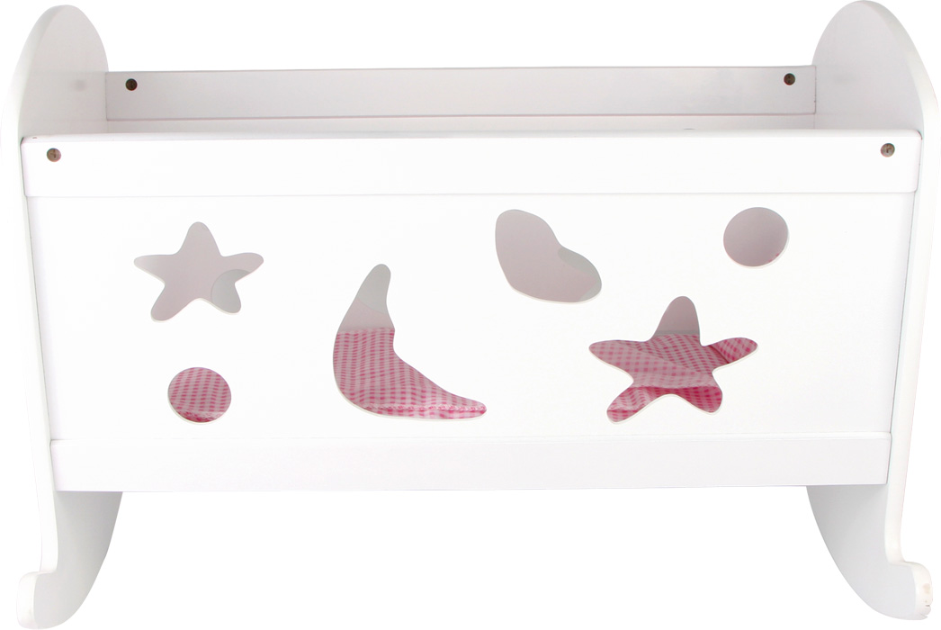caixa infantil branca com recortes em estrela e lua