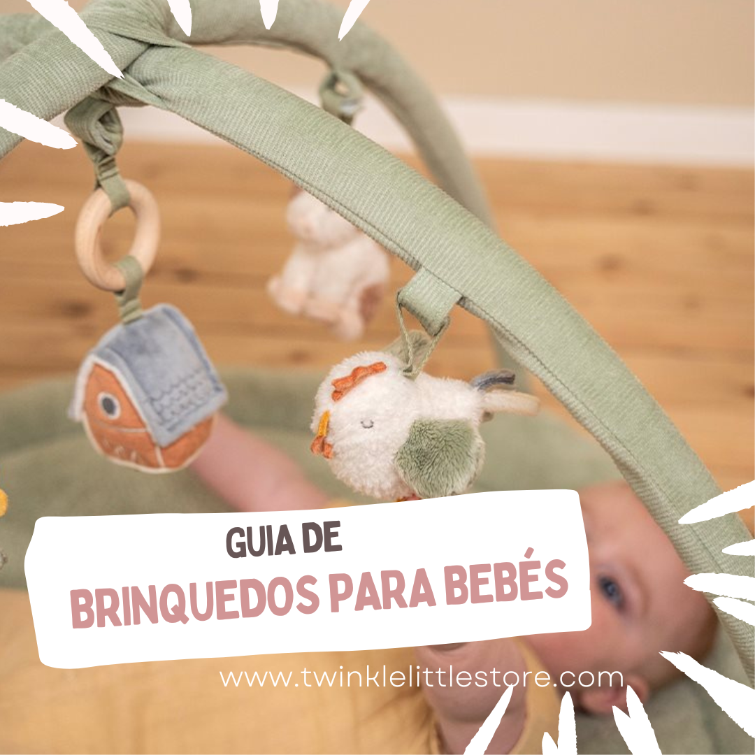 Arco de brinquedo colorido para bebé com brinquedos pendurados