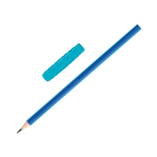 Lápis de cor azul com borracha azul destacável