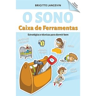 Capa do livro O Sono Caixa de Ferramentas com ilustrações de ferramentas e personagens animados
