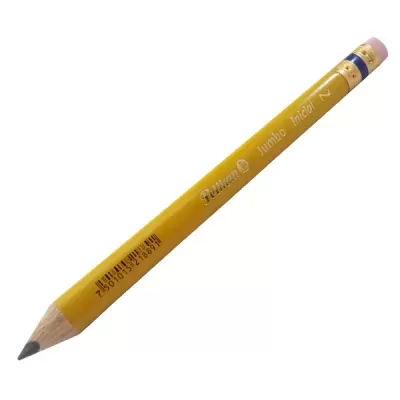 Lápis amarelo Pentel Jumbo inicial N com borracha