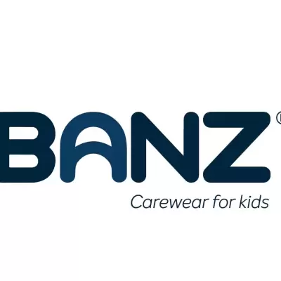 Logótipo da marca BANZ com o texto Carewear for kids