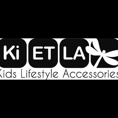 Logótipo preto com texto Kids Lifestyle Accessories e símbolos