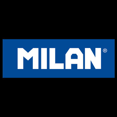 Logótipo MILAN branco em fundo azul