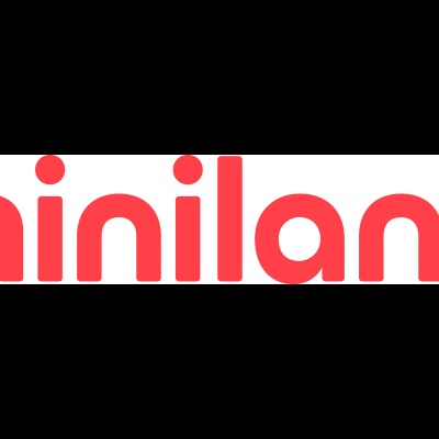 Logótipo da marca miniland em vermelho