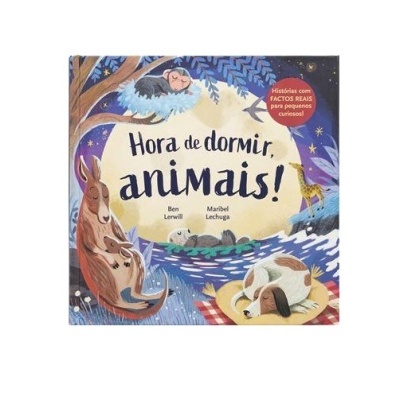Capa do livro Hora de dormir, animais! com ilustrações de animais a dormir