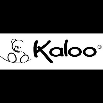 Logótipo Kaloo com urso de peluche e texto preto