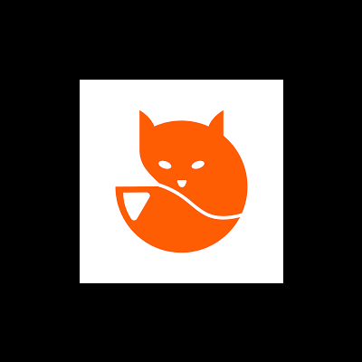 Logotipo estilizado de raposa laranja