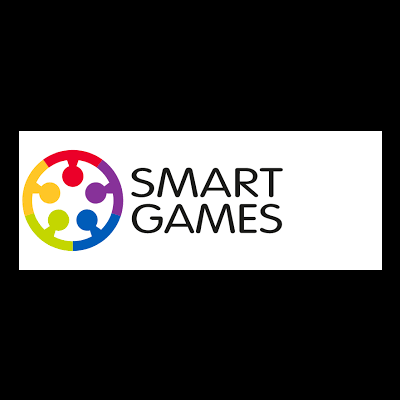 Logotipo SMART GAMES com peças de puzzle coloridas e texto preto