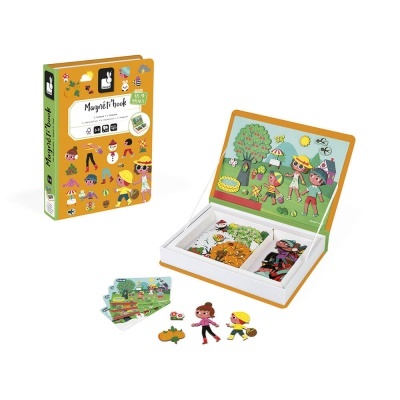 Conjunto de brinquedo educativo Magnet'Book com peças magnéticas e livro ilustrado