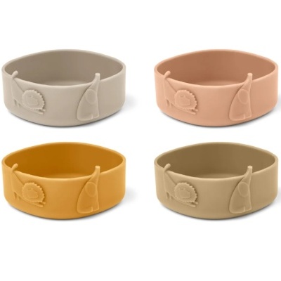 Comedouros para animais em silicone de várias cores com detalhes em relevo