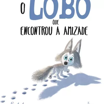 Capa de livro infantil com ilustração de lobo e texto em português