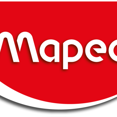 Logótipo da marca Maped em vermelho e branco