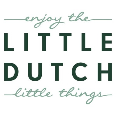 Texto enjoy the LITTLE DUTCH little things em fundo branco