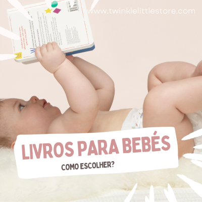 Bebé deitado a ler livro, texto LIVROS PARA BEBÉS COMO ESCOLHER?
