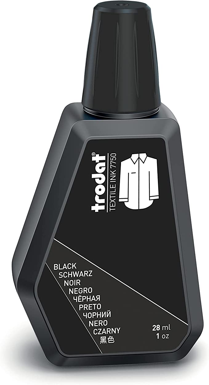 Frasco preto de tinta para tecido Trodat Textile Ink 17750