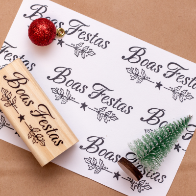 Carimbo&#x20;-&#x20;Boas&#x20;Festas&#x20;-&#x20;3x7cm