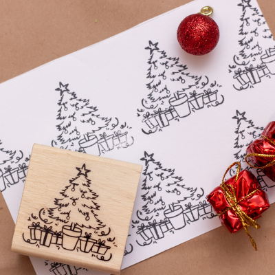 Carimbo&#x20;-&#x20;&#x00C1;rvore&#x20;de&#x20;Natal&#x20;-&#x20;5x5cm