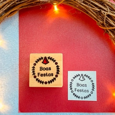 Carimbo&#x20;-&#x20;Boas&#x20;festas&#x20;-&#x20;4x4cm
